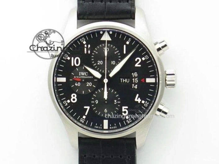 MIROTIME 0108 Affordable Mark XVII IW326501 FKF 1:1 Best Edition Black Dial on Black Leather Strap 7131